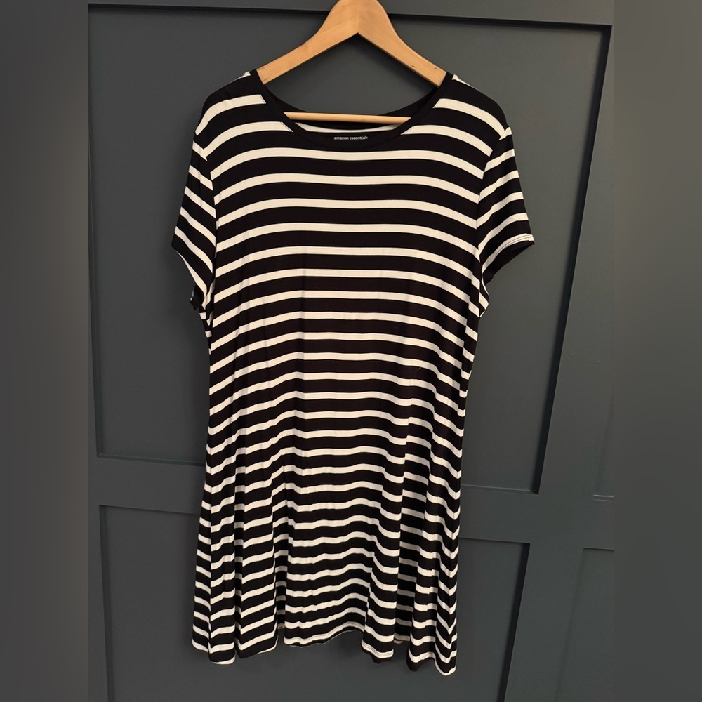 Black and White Striped Dress